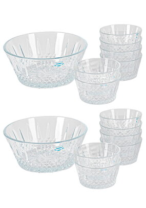 Набор стеклянных салатников, 14 предметов