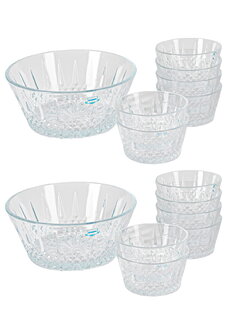 Набор стеклянных салатников, 14 предметов