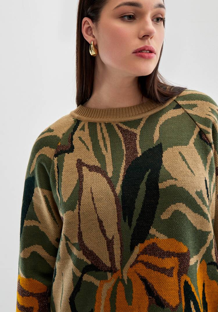 Джемпер с растительным орнаментом шир.  750, рис. 21