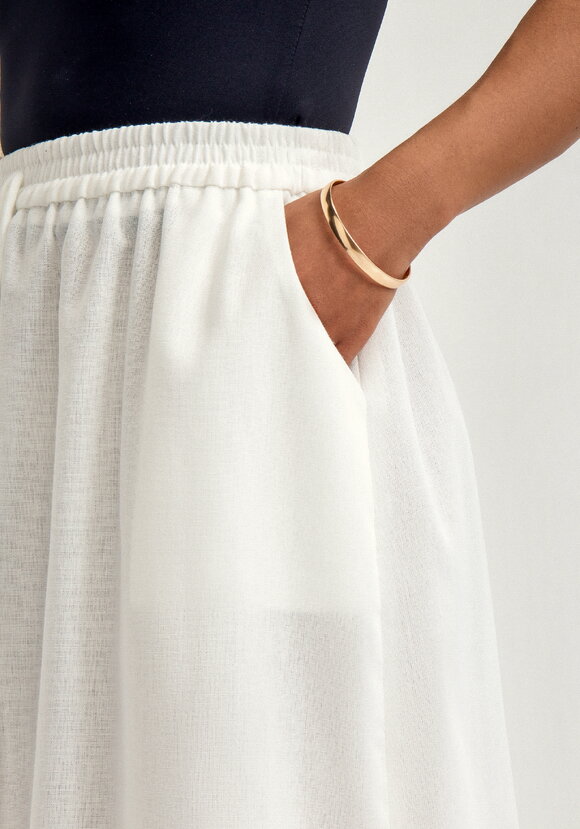 Юбка изо льна свободного кроя шир.  580, рис. 4