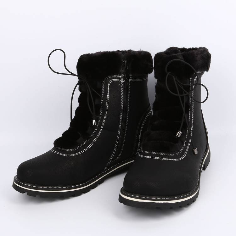 Женские зимние ботинки с меховой опушкой шир.  750, рис. 1