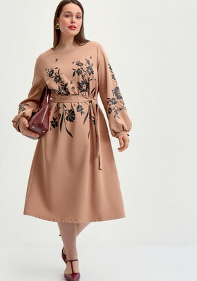 Платье с цветочным принтом А-силуэта