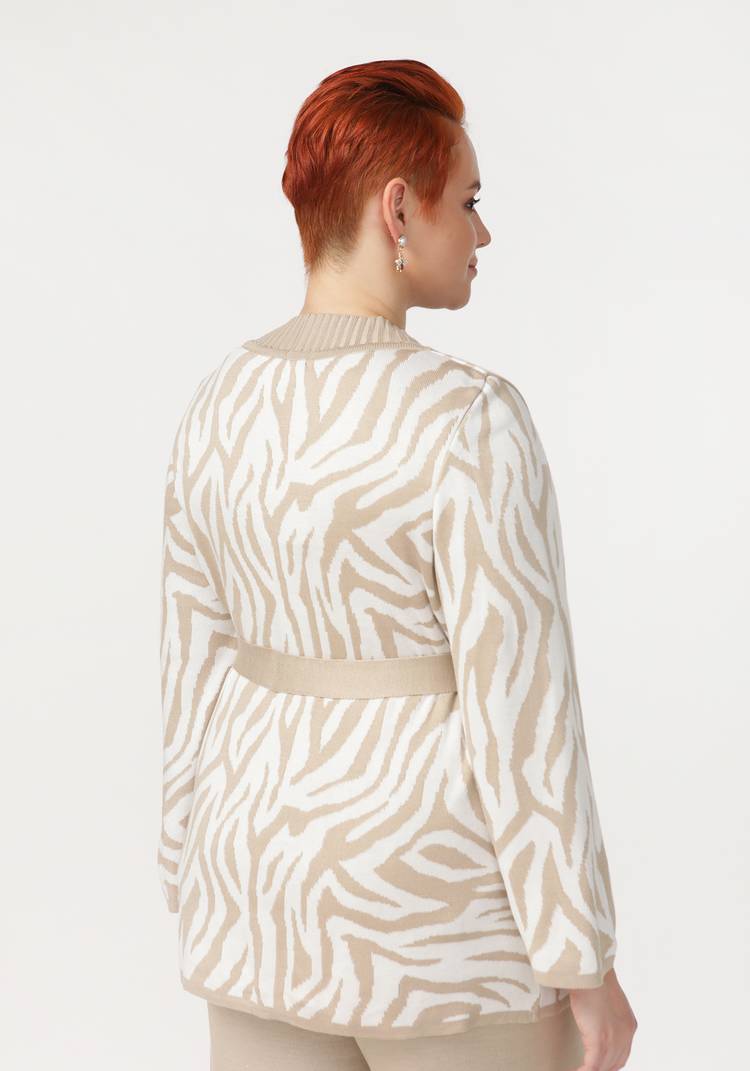Кардиган с анималистическим рисунком и поясом шир.  750, рис. 3