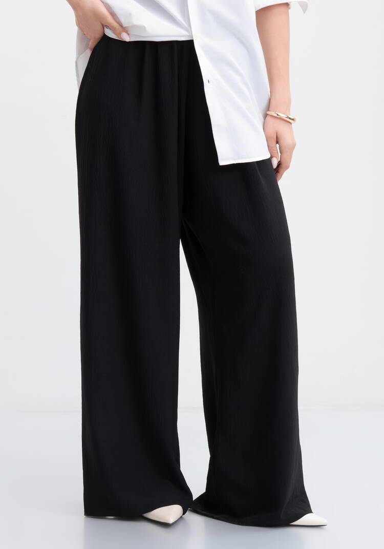 Брюки палаццо с поясом на резинке шир.  750, рис. 7