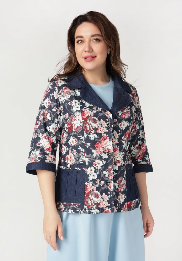 Жакет Цветочное настроение шир.  580, рис. 11