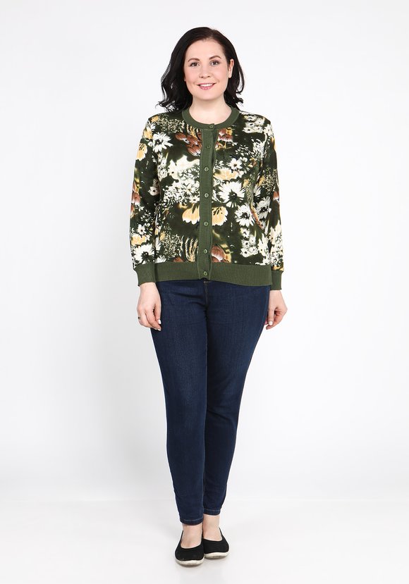 Кардиган Цветочная иллюзия шир.  580, рис. 9