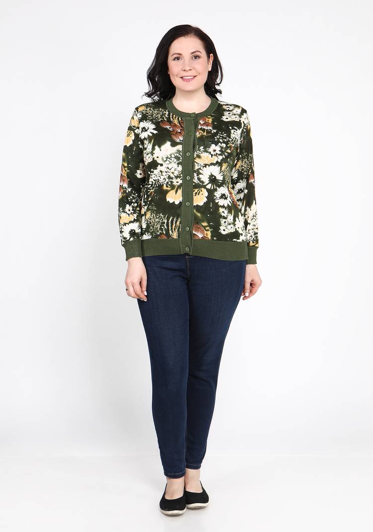 Кардиган Цветочная иллюзия шир.  750, рис. 9