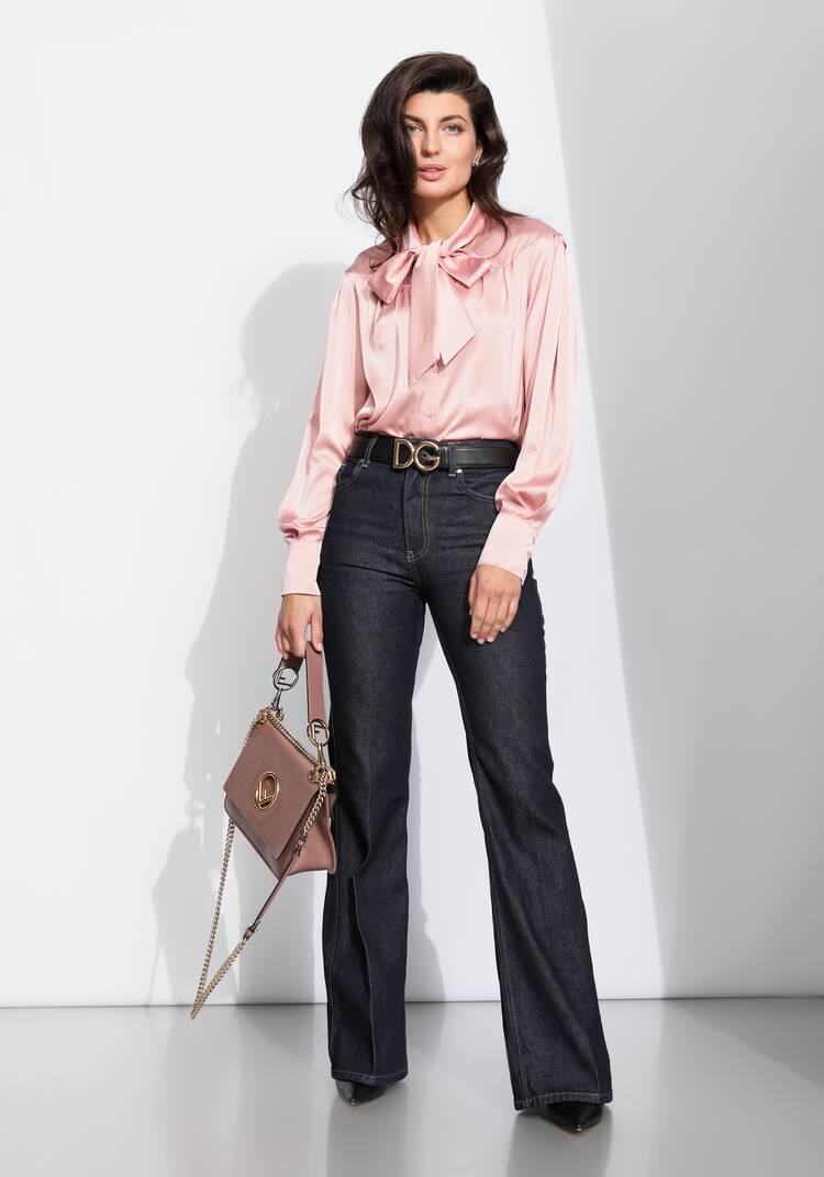 Блуза прямого силуэта с бантом шир.  750, рис. 5