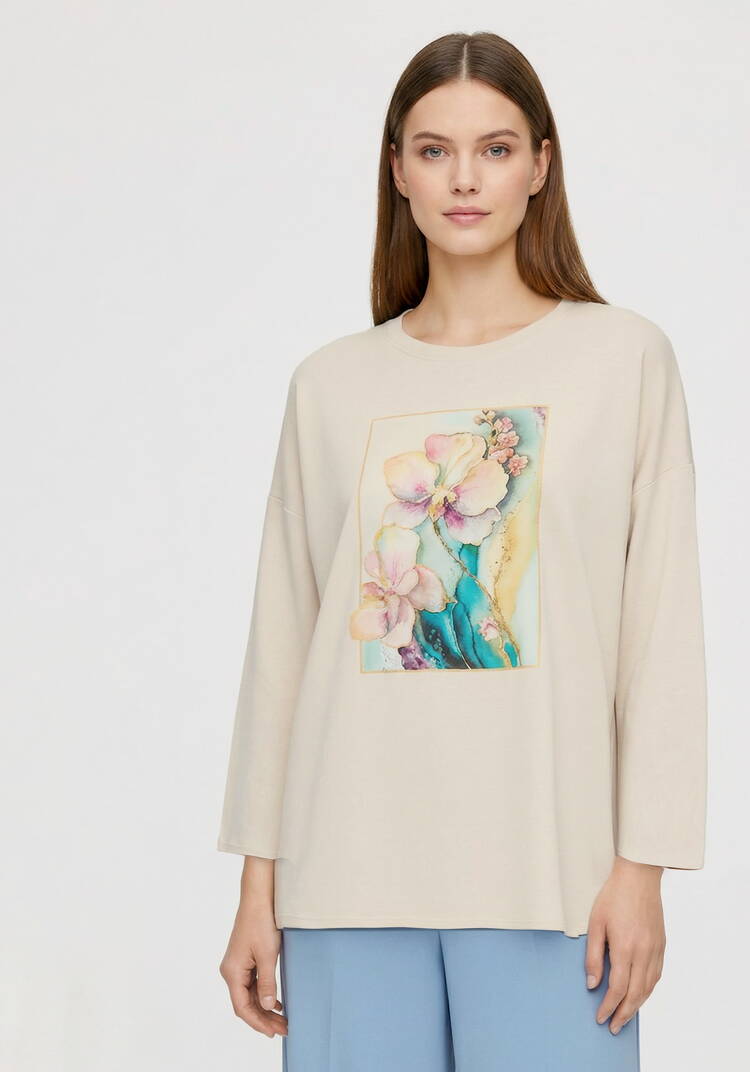 Лонгслив с принтом Флоренция шир.  750, рис. 4