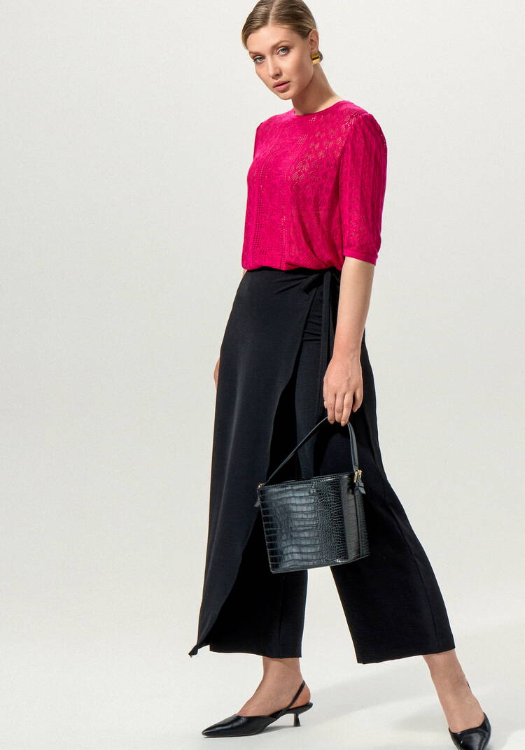 Джемпер с ажурным рисунком и защипами шир.  750, рис. 10