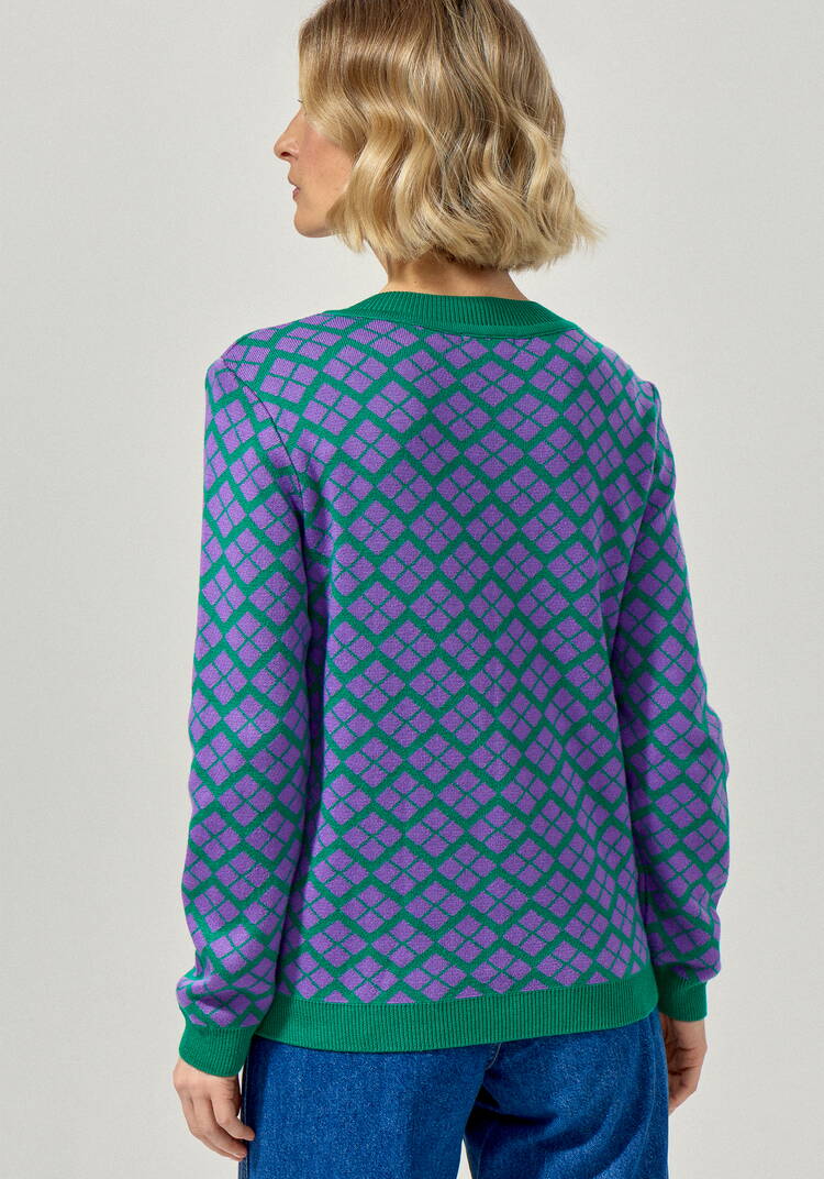 Джемпер женский с V-образным вырезом шир.  750, рис. 17