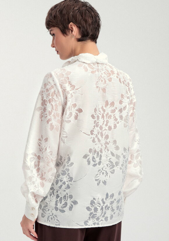 Блуза со съемным бантом шир.  580, рис. 3