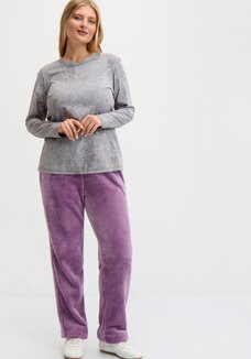 Брюки из велсофта на эластичной ленте