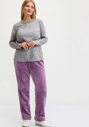 Брюки из велсофта на эластичной ленте