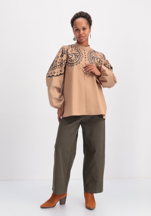 Блуза с этническим принтом шир.  580, рис. 10