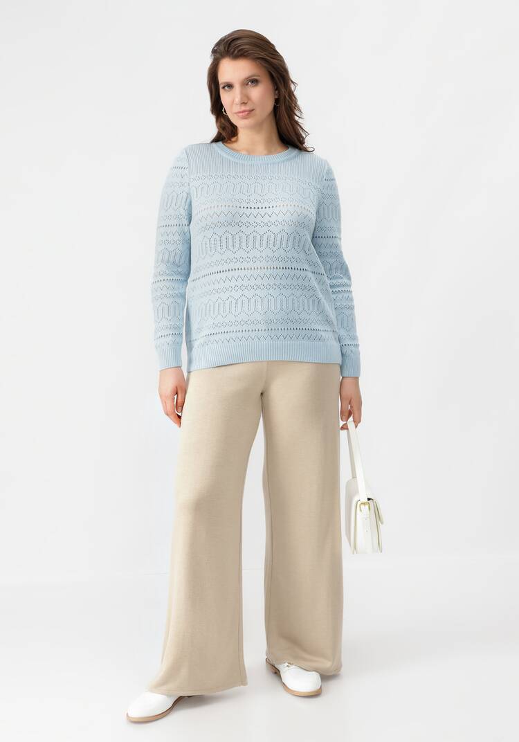 Джемпер с ажурным принтом шир.  750, рис. 15