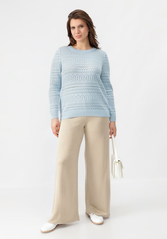 Джемпер с ажурным принтом шир.  580, рис. 15