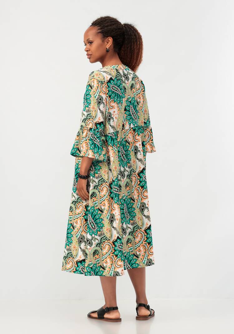 Платье свободного силуэта с рюшей по рукавам шир.  750, рис. 3