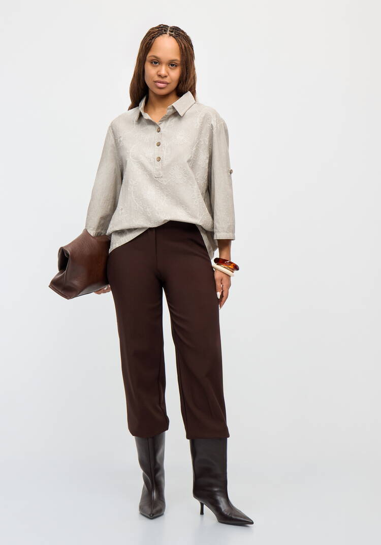 Рубашка с рукавом 3/4 и цветочным узором шир.  750, рис. 9