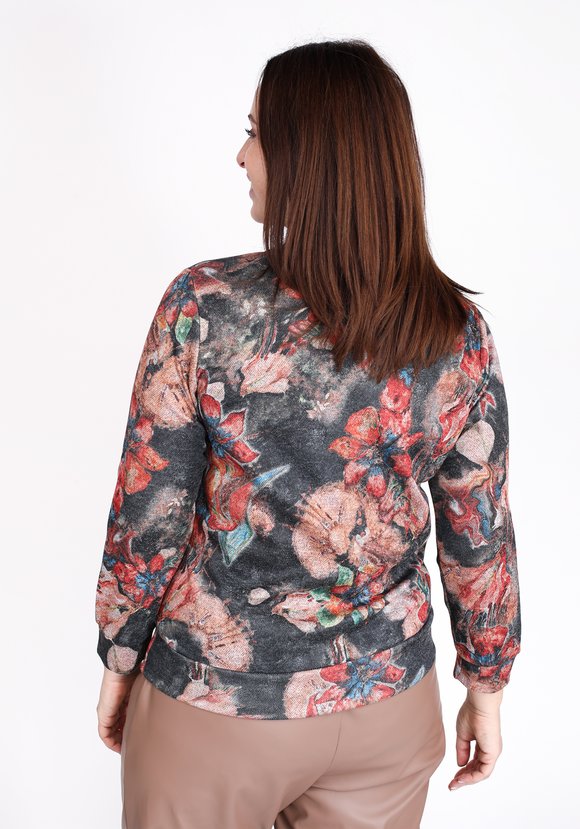 Блуза Цветочный презент шир.  580, рис. 6