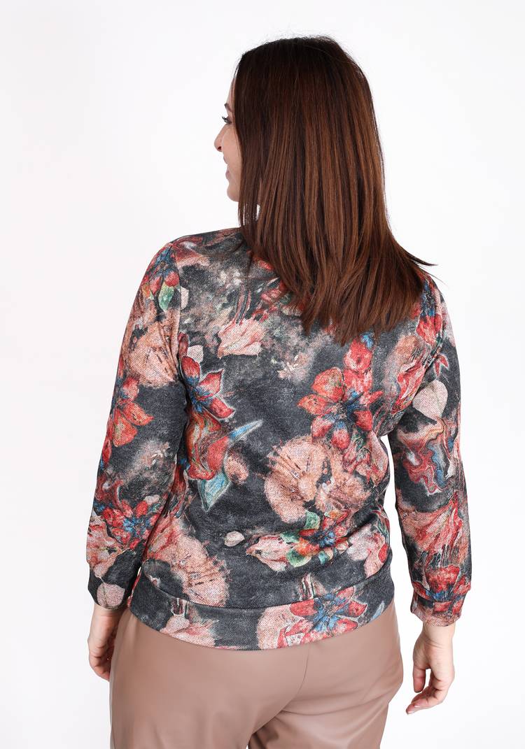 Блуза Цветочный презент шир.  750, рис. 6