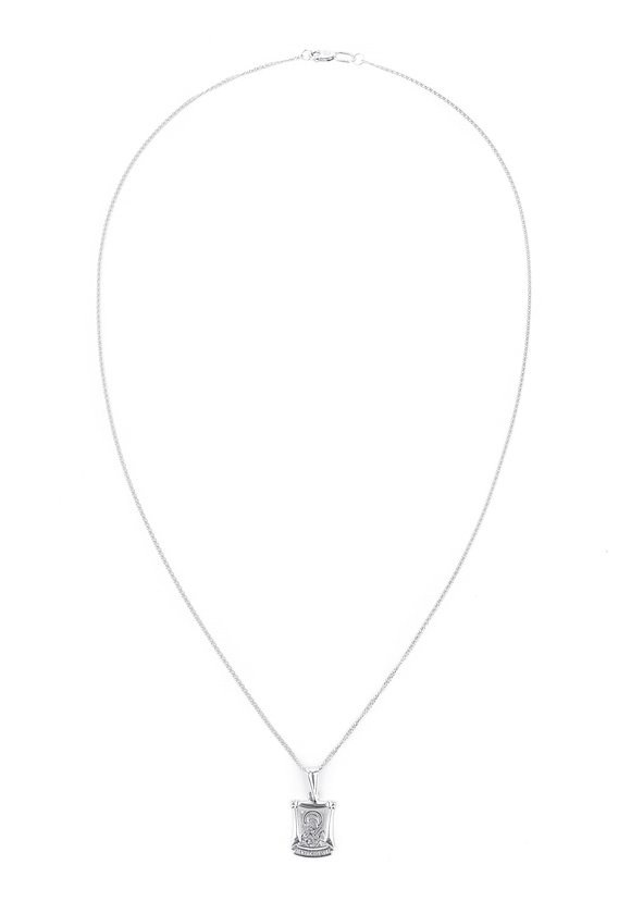 Цепь серебряная  Двойной ромб шир.  580, рис. 1