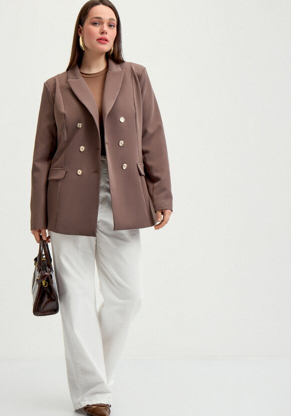 Пиджак двубортный шир.  580, рис. 19