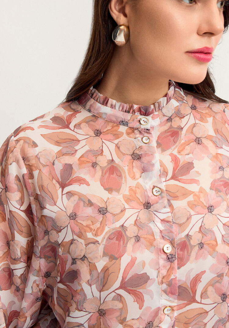 Блуза легкая с цветочным принтом шир.  750, рис. 12