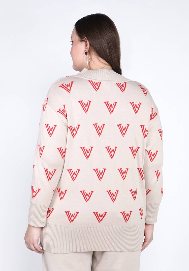 Кардиган на пуговицах со спущенным рукавом шир.  750, рис. 6