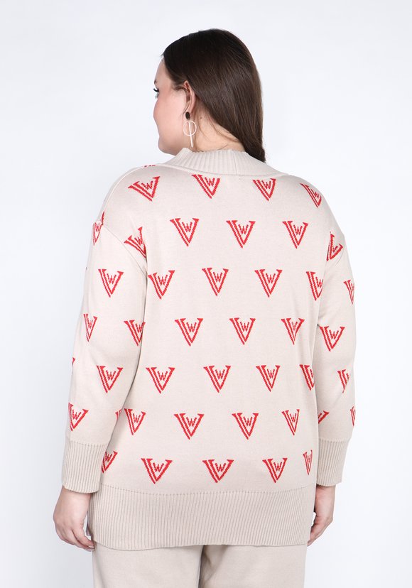 Кардиган на пуговицах со спущенным рукавом шир.  580, рис. 6