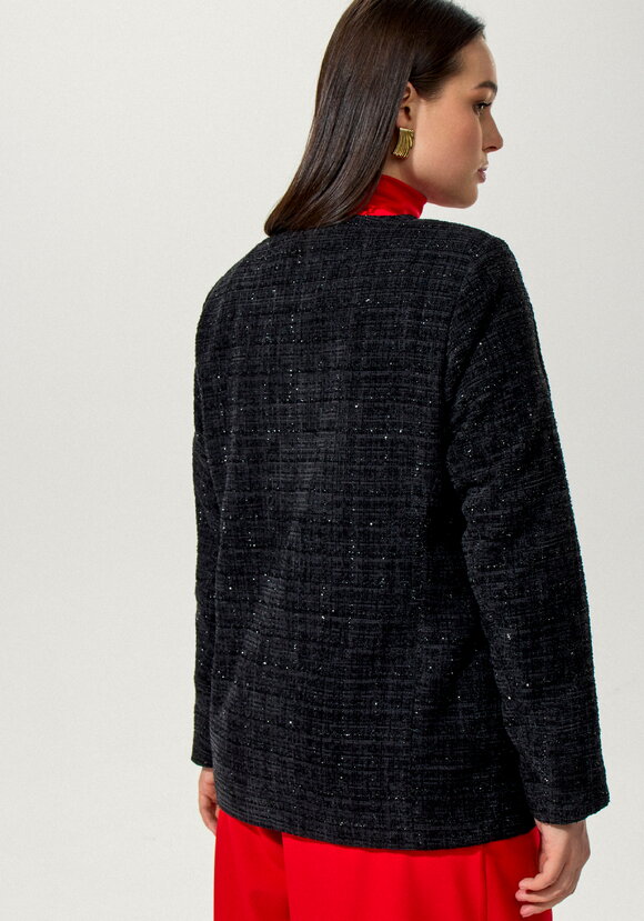 Жакет однобортный из твида шир.  580, рис. 3