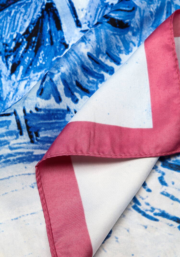 Платок с рисунком пейзажа шир.  750, рис. 6