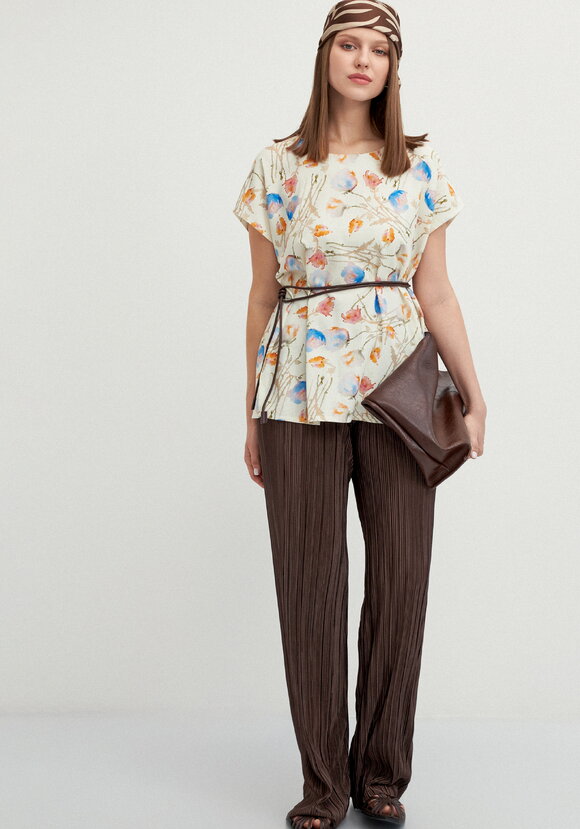 Блуза изо льна с коротким рукавом шир.  580, рис. 10