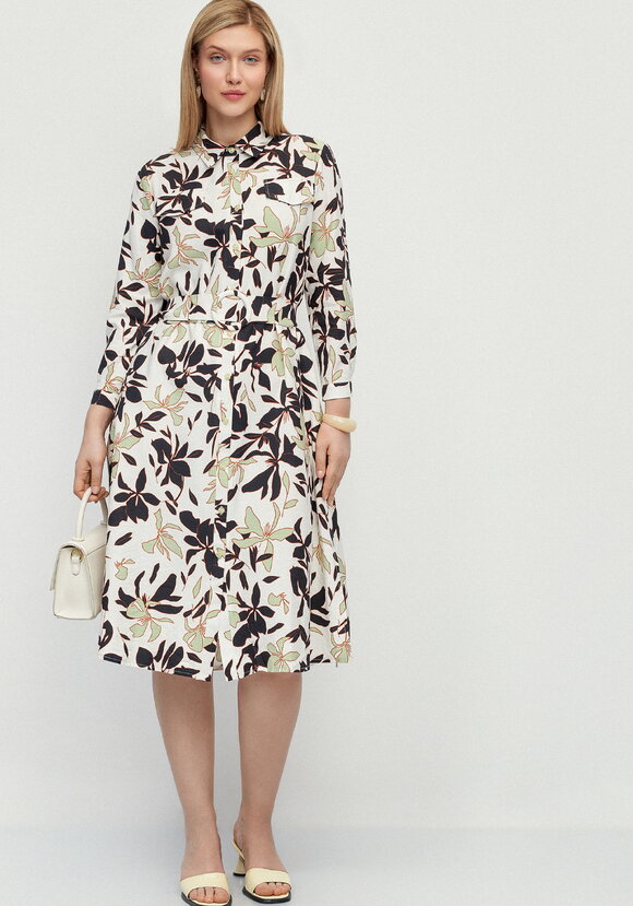 Платье-рубашка с принтом на поясе Вивьен шир.  580, рис. 17