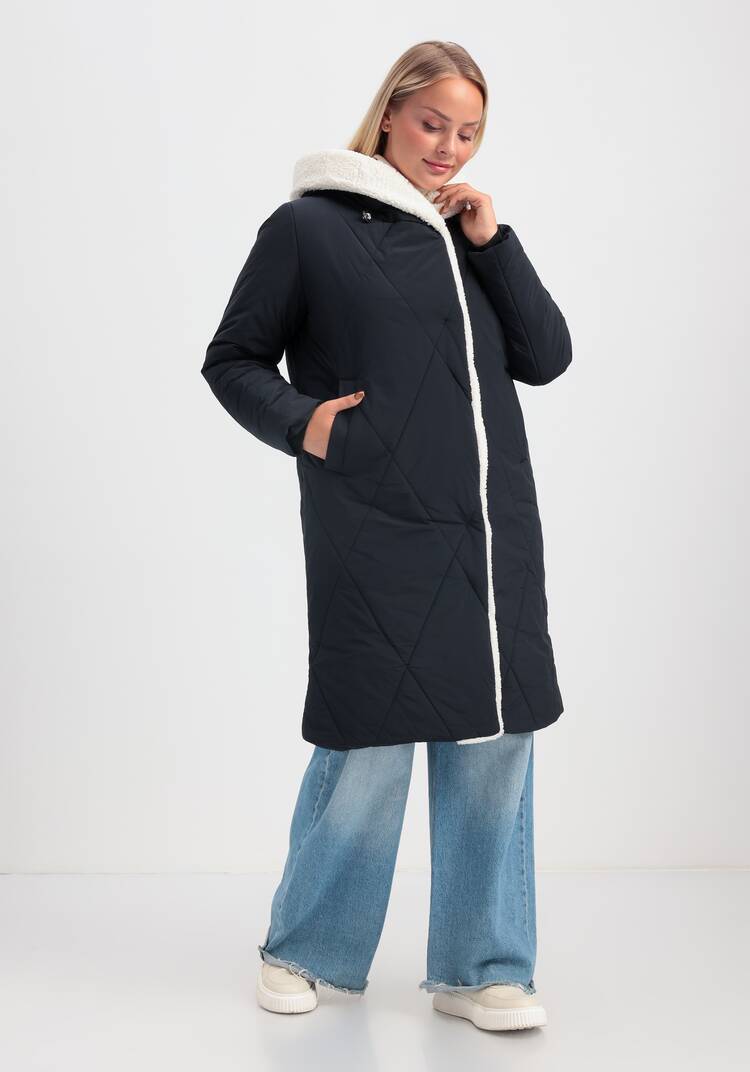 Пальто с меховой опушкой и капюшоном шир.  750, рис. 9