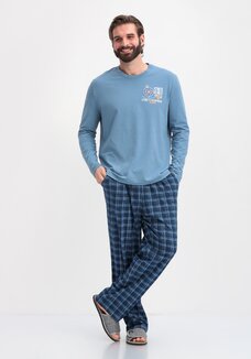 Костюм домашний с принтом на лонгсливе