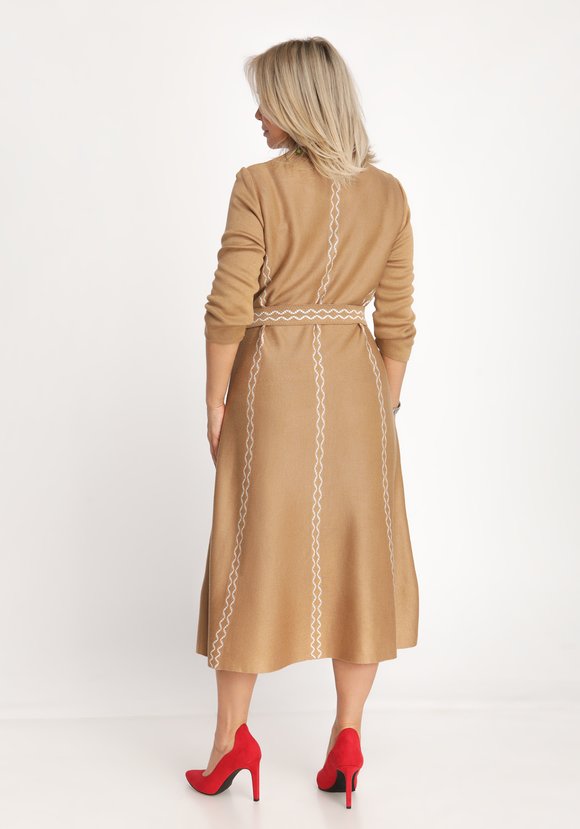 Платье А-силуэта с поясом в комплекте шир.  580, рис. 9