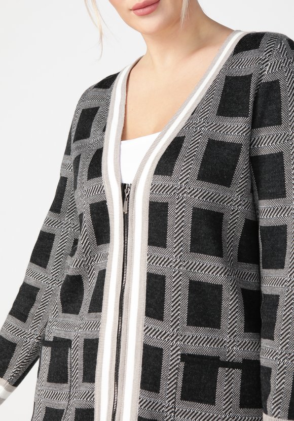 Кардиган женский на молнии шир.  580, рис. 8