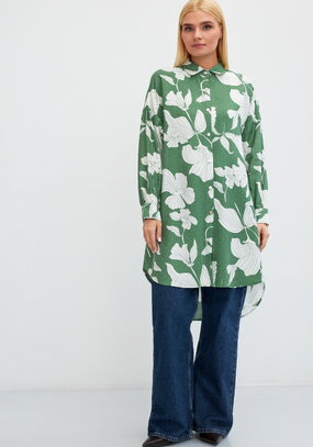 Туника с принтом на пуговицах Джейн