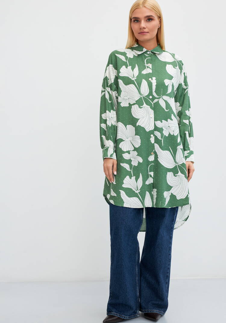 Туника с принтом на пуговицах Джейн шир.  750, рис. 13