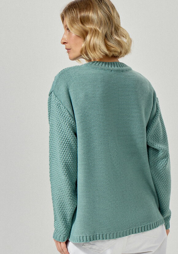 Джемпер с комбинированным фактурным рисунком шир.  580, рис. 10