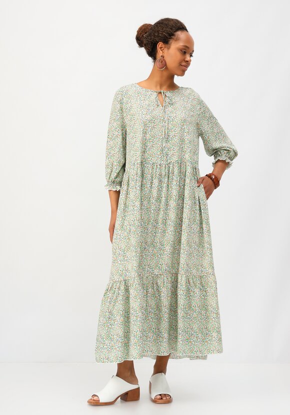 Платье с ярусами из штапеля шир.  580, рис. 26