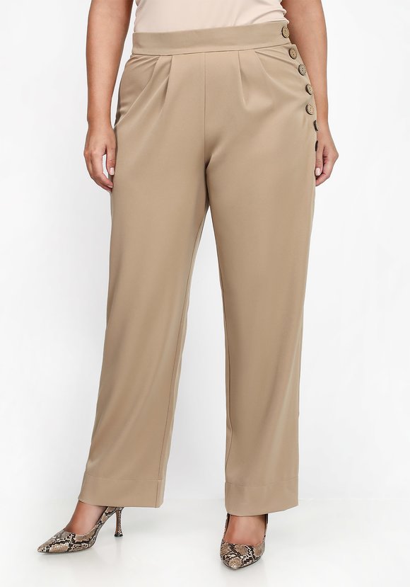 Брюки с пуговицами на боку шир.  580, рис. 1