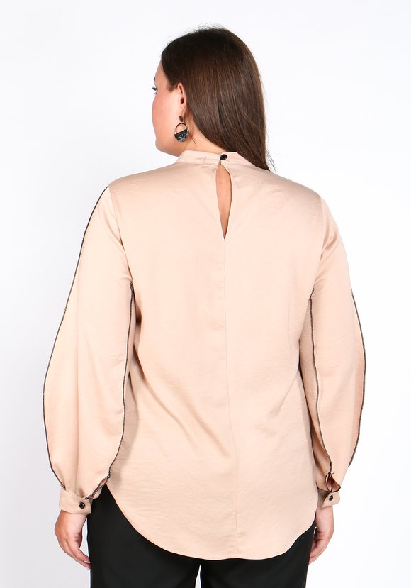 Блуза с рельефными рукавами шир.  580, рис. 8