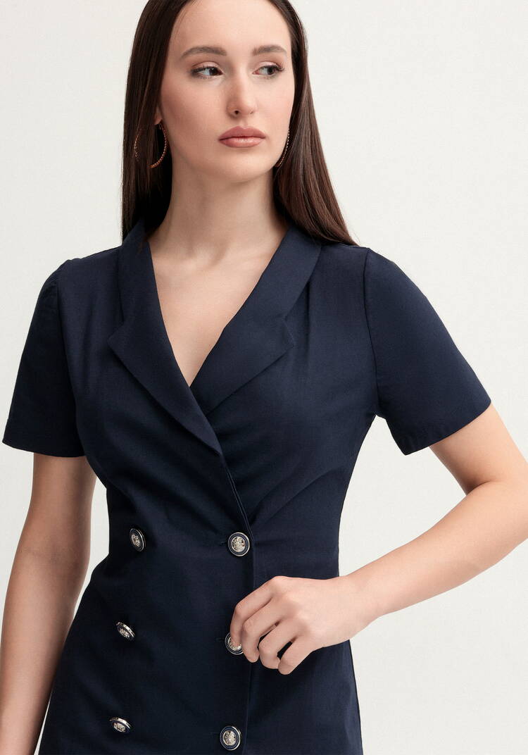 Платье из льна двубортное шир.  750, рис. 13