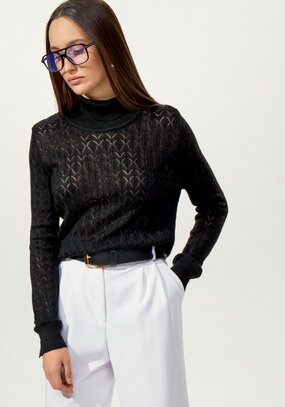 Свитер ажурный