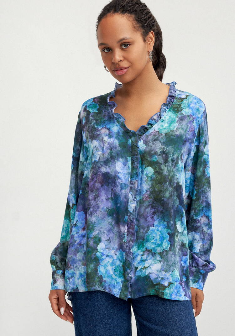 Блуза с потайной застежкой шир.  750, рис. 13