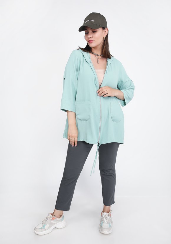 Жакет из вискозы на молнии шир.  580, рис. 16