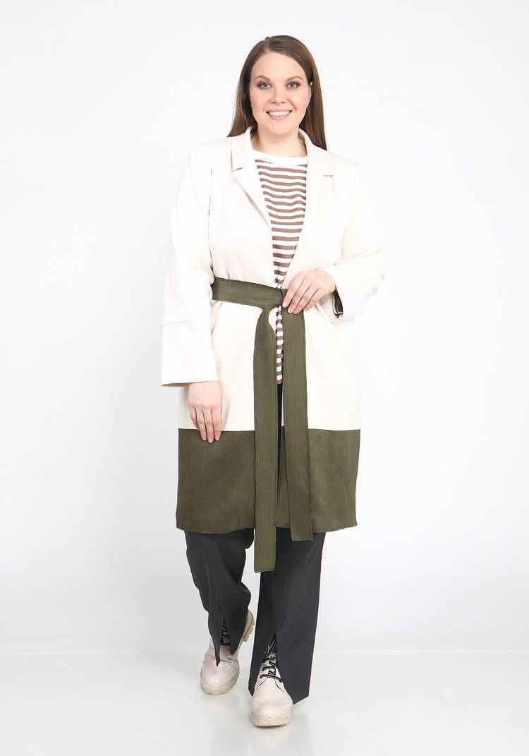 Кардиган из эко-замши с поясом шир.  750, рис. 9