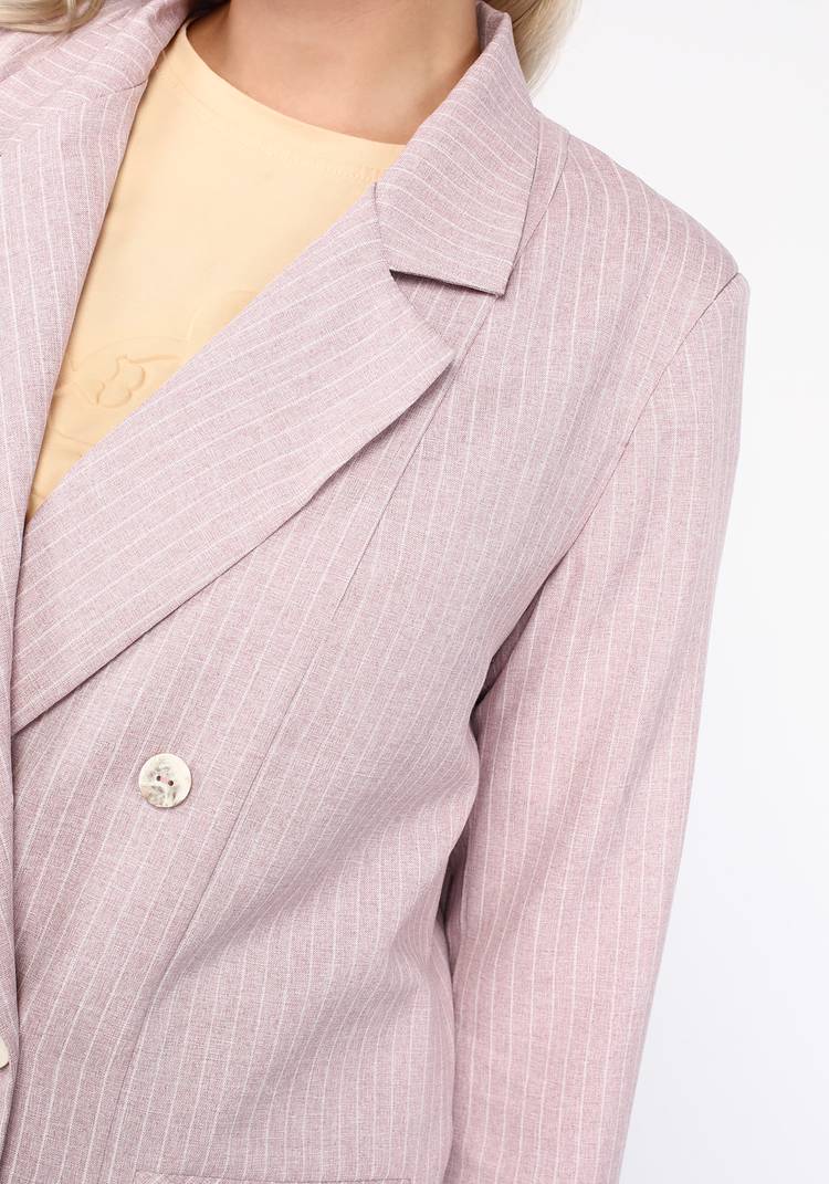 Жакет двубортный в полоску шир.  750, рис. 8